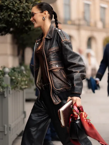 Bella Hadid’s Bag Scarf
